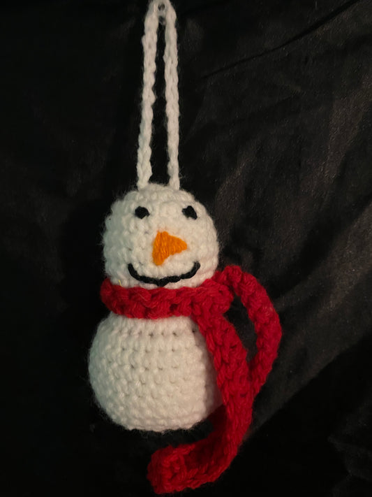 Crocheted Snowman Ornament