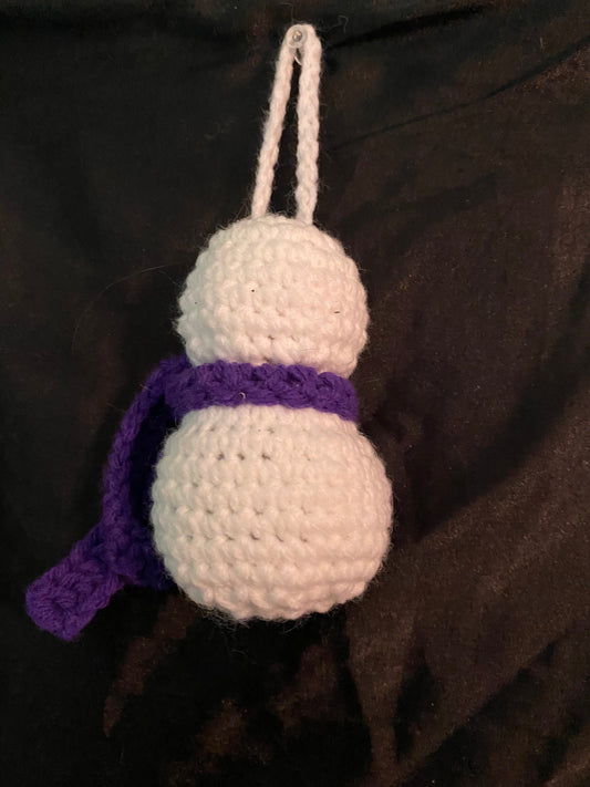 Crocheted Snowman Ornament